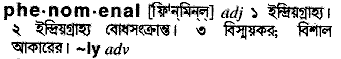 Phenomenal in Bangla Academy Dictionary