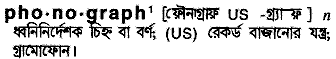 Phonograph in Bangla Academy Dictionary