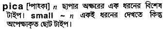 Pica in Bangla Academy Dictionary