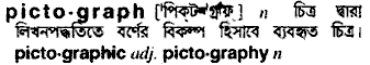 Pictograph in Bangla Academy Dictionary