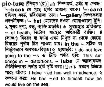 Picture in Bangla Academy Dictionary