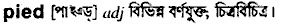 Pied in Bangla Academy Dictionary