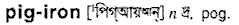 Pigiron in Bangla Academy Dictionary