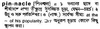 Pinnacle in Bangla Academy Dictionary