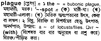 Plague in Bangla Academy Dictionary