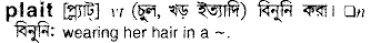 Plait in Bangla Academy Dictionary