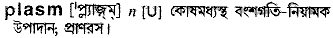 Plasm in Bangla Academy Dictionary