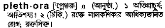 Plethora in Bangla Academy Dictionary