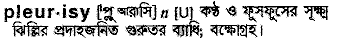 Pleurisy in Bangla Academy Dictionary