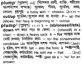 Plump in Bangla Academy Dictionary