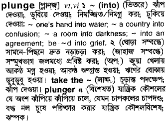 Plunge in Bangla Academy Dictionary