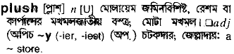 Plush in Bangla Academy Dictionary