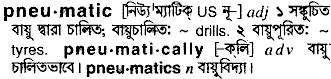 Pneumatic in Bangla Academy Dictionary
