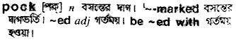 Pock in Bangla Academy Dictionary