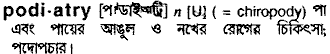 Podiatry in Bangla Academy Dictionary