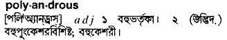 Polyandrous in Bangla Academy Dictionary