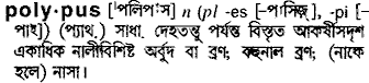 Polypus in Bangla Academy Dictionary