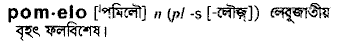 Pomelo in Bangla Academy Dictionary