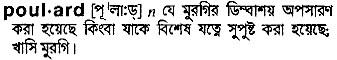Poulard in Bangla Academy Dictionary
