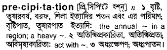 Precipitation in Bangla Academy Dictionary