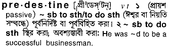 Predestine in Bangla Academy Dictionary