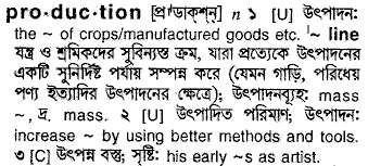 Production in Bangla Academy Dictionary