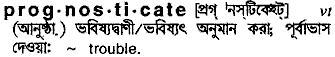 Prognosticate in Bangla Academy Dictionary