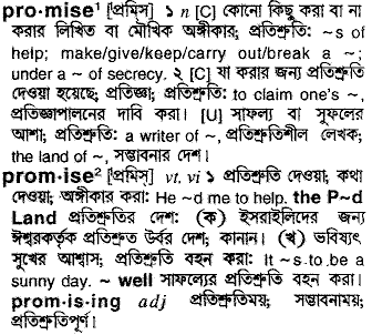 Promise in Bangla Academy Dictionary