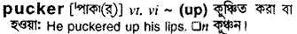 Pucker in Bangla Academy Dictionary