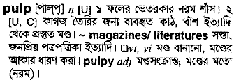 Pulp in Bangla Academy Dictionary