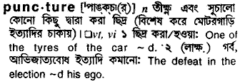 Puncture in Bangla Academy Dictionary