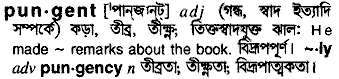 Pungent in Bangla Academy Dictionary