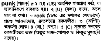 Punk in Bangla Academy Dictionary
