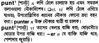 Punt in Bangla Academy Dictionary