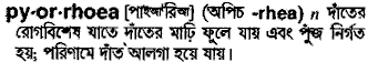 Pyorrhoea in Bangla Academy Dictionary