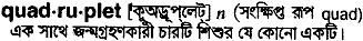 Quadruplet in Bangla Academy Dictionary