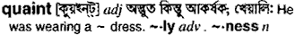 Quaint in Bangla Academy Dictionary