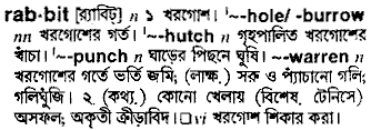 Rabbit in Bangla Academy Dictionary