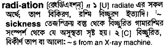 Radiation in Bangla Academy Dictionary