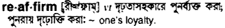 Reaffirm in Bangla Academy Dictionary