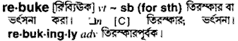 Rebuke in Bangla Academy Dictionary