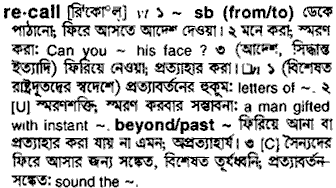 Recall in Bangla Academy Dictionary