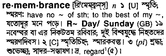 Remembrance in Bangla Academy Dictionary
