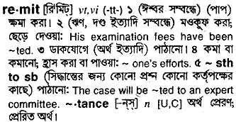 Remit in Bangla Academy Dictionary