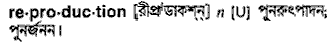 Reproduction in Bangla Academy Dictionary