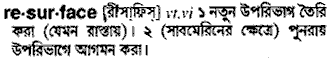 Resurface in Bangla Academy Dictionary