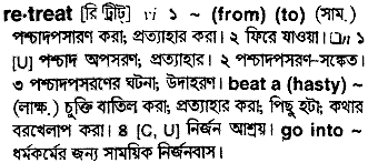 Retreat in Bangla Academy Dictionary