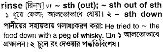 Rinse in Bangla Academy Dictionary