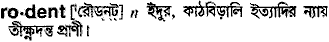 Rodent in Bangla Academy Dictionary