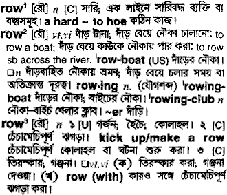 Row in Bangla Academy Dictionary
